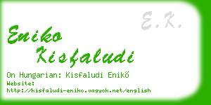 eniko kisfaludi business card