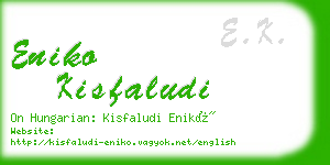 eniko kisfaludi business card